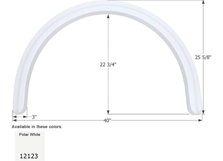 Icon - Fender Skirt Single Four Winds Fs2123 Polar White - 12123
