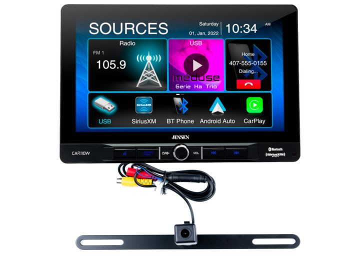 Jensen - 10.1in Touchscreen Lcd Wireless & Wired Apple Carplay And Android Suto - CAR110W