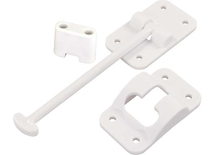 JR - 6in Tstyle Door Holder W/bumper Polar White - 10444B