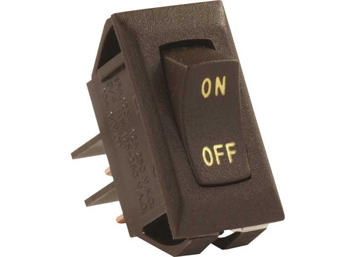 JR - Labeled 12v On/off Switch Brown - 12605