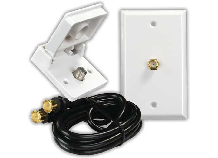 JR - Interior/exterior Cable Tv Installation Kit  White - 47815