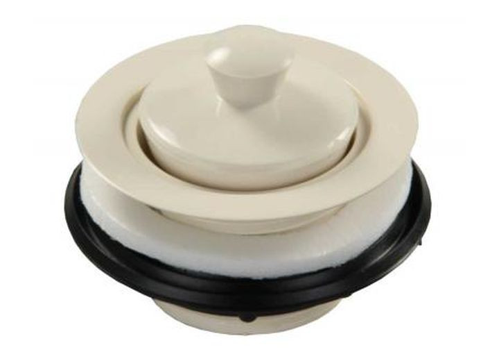 JR - Plastic Strainer W/popstop Stopper Parchment - 95115