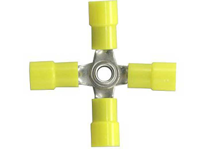 J T & T - 2218 4way (x) Red Vinyl Connector 4 Pcs - 2265H