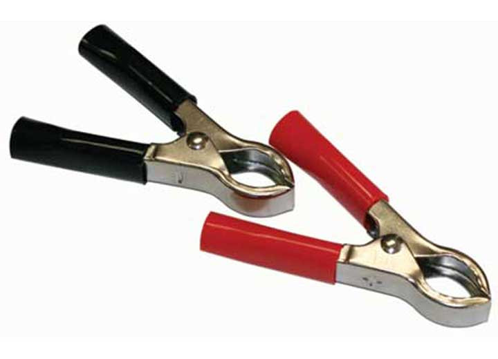 J T & T - 30 Amp Clamps W/ Vinyl Handles Red/black 1 Set - 253F