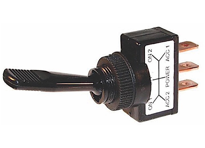 J T & T - Black Nonillum Toggle 20a 12v S.p.d.t. 1 Pc - 2620F