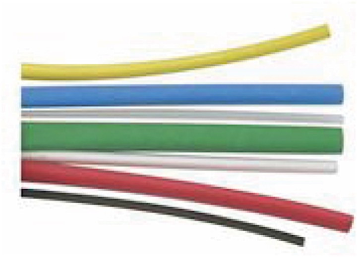 J T & T - 3/16in I.d. Black Heat Shrink Tubing (7) 4in Pcs - 4004H