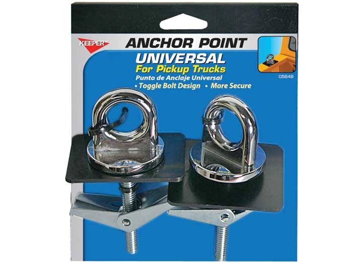 Keeper - Anchor Point Universal Chrome Stake Pocket 2 Pack - 5648