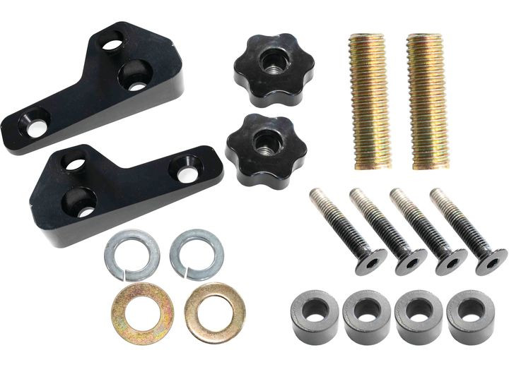 Kentrol - 07c Wrangler/20c Gladiator Hilift Jack Hood Mount Black Textured Powder Coat Stainless Steel - FB31317