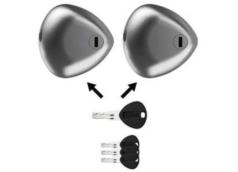 Holman - Blackstone Silver Slam Van Lock (2 Pieces 4 Keys) - 84401