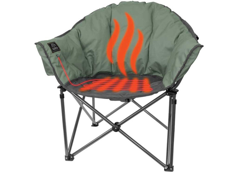 Kuma Outdoor Gear - Lazy Bear Heated Chair W/power Bank & Bluetooth Sage/graphite - 892-KM-LBBTHCH-SG