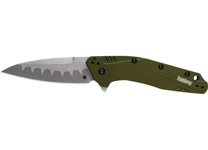 Kershaw Knives - Dividend Composite Blade Pocket Knife  Olive  Box - 1812OLCB