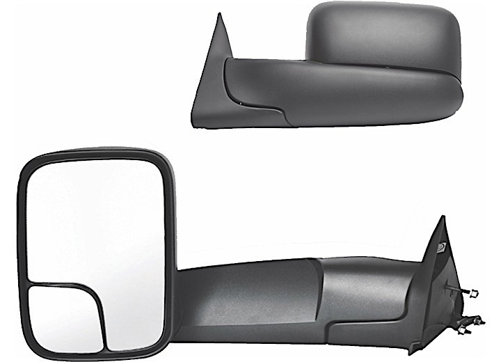K-Source - 9802 Dodge Ram 1500/2500/3500 Pair Manual Oe Mirror Black Towing Pkg Flip Out Head W/ Blind Spot - 60177-78C