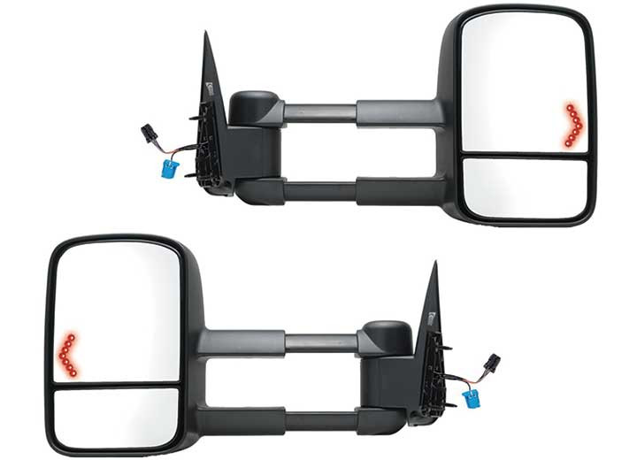 K-Source - 0306 Silv/sier/ava/sub/tah/yuk Pr Htd Pwr Fldwy Oe Mirror Blk Extndble Tow W/ Turn Sgnl Dual Glas - 62075-76G