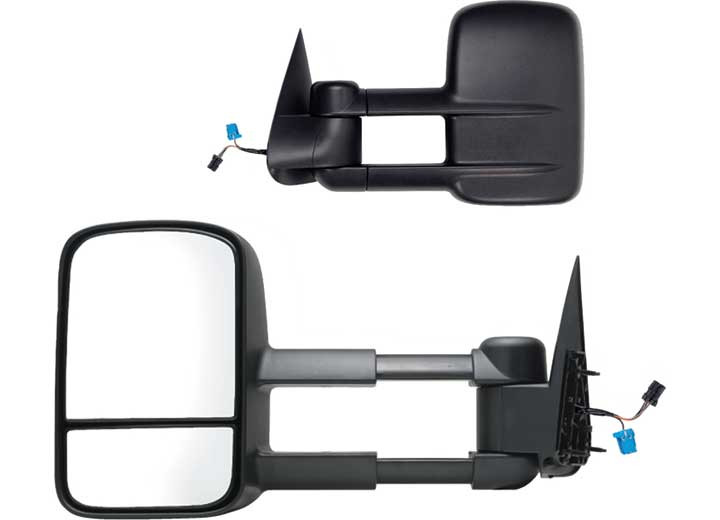 K-Source - 0306 Silv/sier/ava/sub/tah/yuk Pr Heated Power Foldaway Oe Mirror Blk Extendable Towing Dual Glas - 62075-76GE