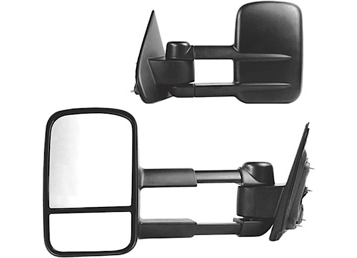 K-Source - 1415 Silverado/sierra 1500 Black Extendable Towing Mirror W/ Led Turn Signals Dual Lens Pair - 62135-36G