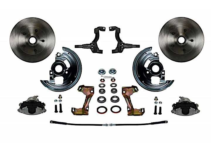 Leed Brakes - Spindle Kit With Plain Rotors And Zinc Plated Calipers - FC1002SM