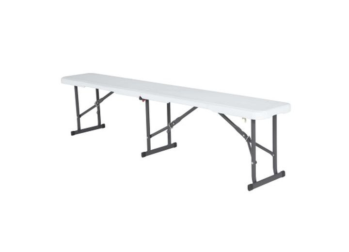 Lifetime - 6 Ft Fold In Half Bench White - 80305