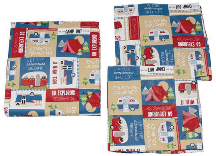 Lippert - Lippert 3 Pc Picnic Table Cover Setpatchwork Print - 2022107835