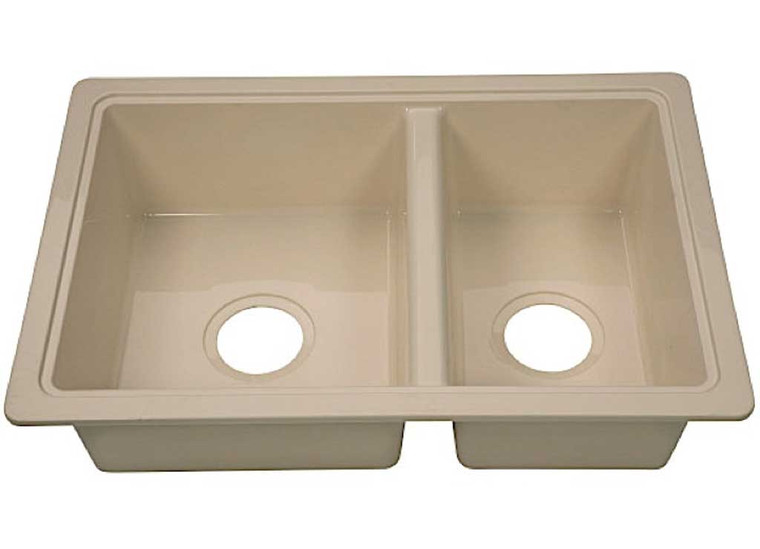 Lippert - 25in X 17in Double Bowl Sink  Parchment - 809029