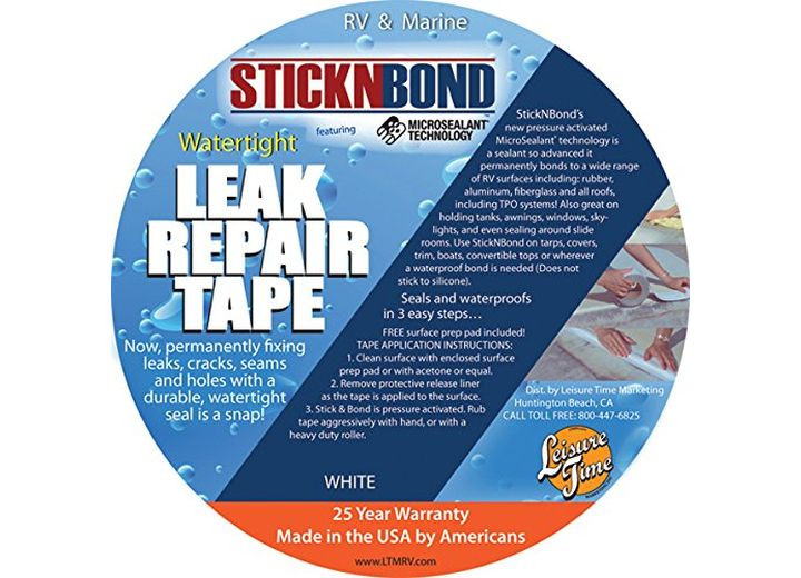 Leisure Time Marketing - Sticknbond White 4in X 60in Repair Kit - 60021