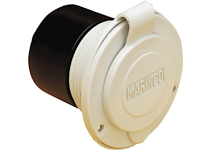 Park Power - 20a 125v Straight Blade Power Inlet White - 200BBIW.RV