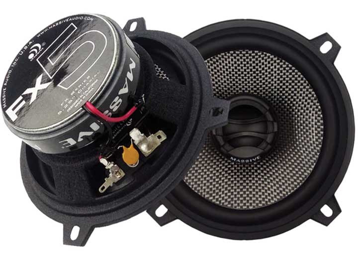 Massive Audio - 5.25in 2 Way 60 Watts Rms Coaxial Speakers - FX5