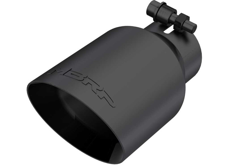 MBRP - Universal Universal Tip 4in O.d. Dual Wall Angled 2 1/2in Inlet 8in Length Black - T5123BLK