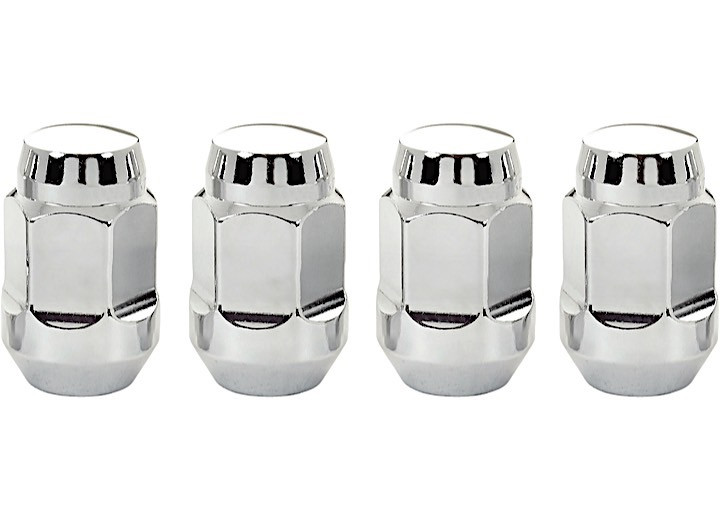 McGard - Hex Lug Nut M12x1.5 Cone Seat Bulge 3/4 Hex 1.45 In Oal Chrome (4 Pk) - 64012