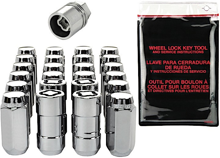 McGard - 6 Lug Hex Install Kit M14x1.5 Cone Seat W/wheel Lks 13/16 Hex 1.945 In Oal Chr - 84620