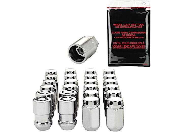 McGard - 6 Lug Hex Install Kit M12x1.5 Cone Seat W/wheel Lks 13/16 Hex 1.5 In Oal Chrom - 84657