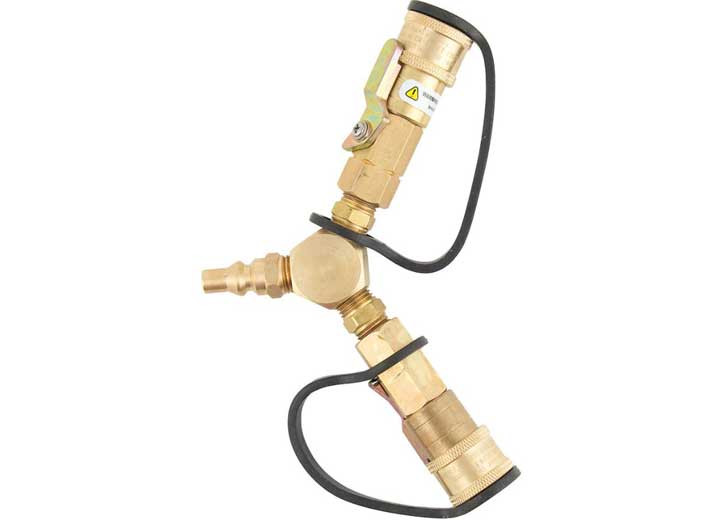 Marshall Excelsior - Brass Lp Gas Adapter Fitting 1/4in M Quick Disconnect X 1/4in F Quick Disconnect - ME23YP