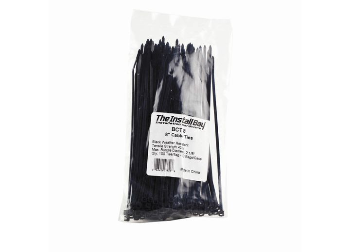 Metra - 8 Inch Cable Tie Black  Package Of 100 - BCT8