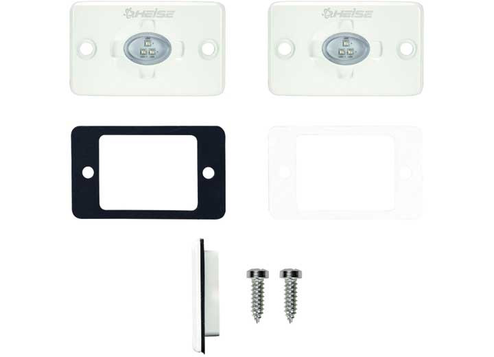 Metra - 1.5 X 3 In Green Flush Mount Aux Marine Accent Lighting Pod - HE-FMML1G