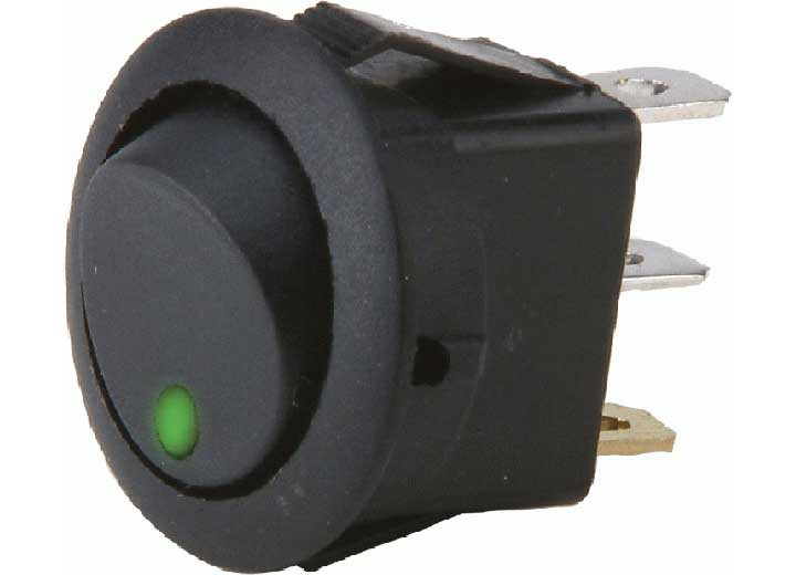 Metra - Round Rocker Switch Green Led No Leads 20amp  Pack Of 5 - IBRRSG