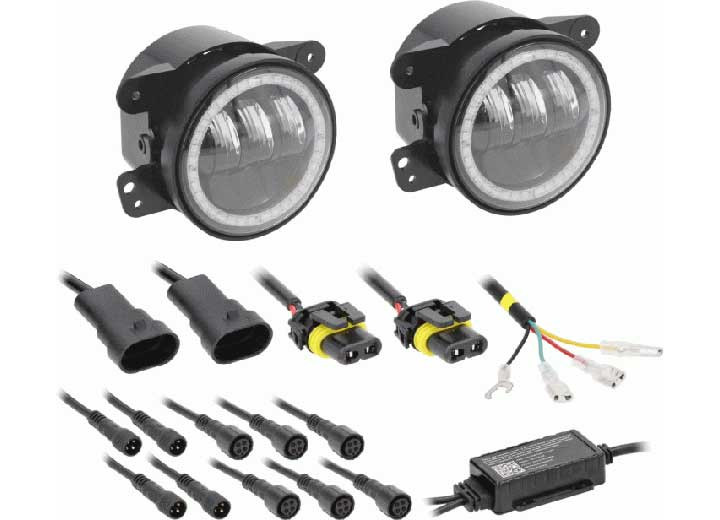 Metra - 97c Wrangler/20c Gladiator 4in Rgb Halo Fog Lights - JP-702RGBFL