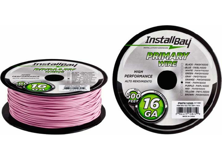 Metra - Primary Wire 18 Gauge Pink Coil Of 500 Feet - PWPK18500