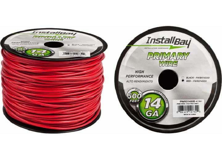 Metra - Primary Wire 14 Gauge Red Coil Of 500 Feet - PWRD14500