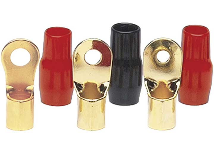 Metra - 8 Awg 1/4in Gold Ring Terminals  Mid Series  20 Pk - R814RT