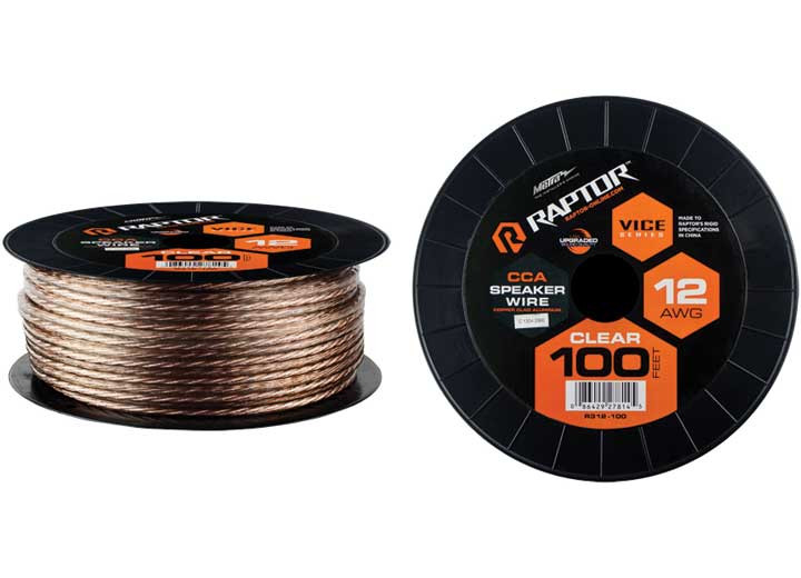 Metra - Speaker Wire 12ga Clear Cca 100ft  Vice Series - RSW12-100