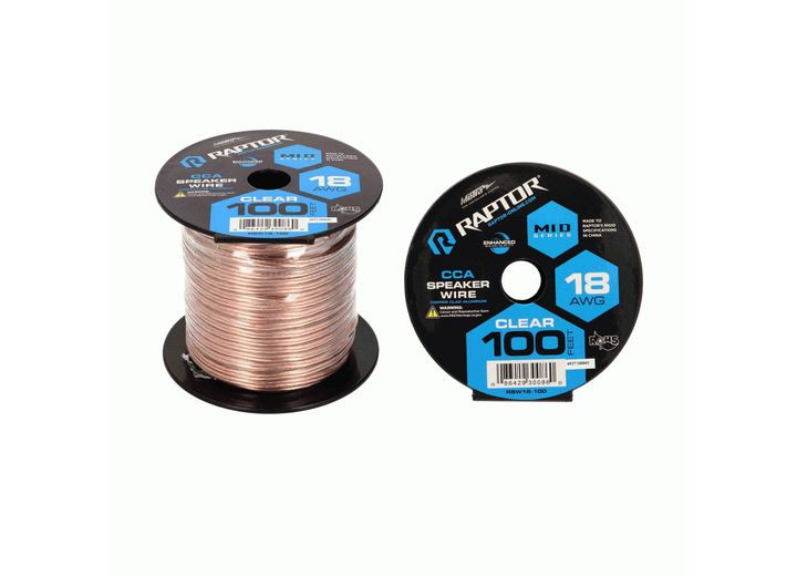 Metra - Speaker Wire 18ga Clear 100ft  Vice Series - RSW18-100