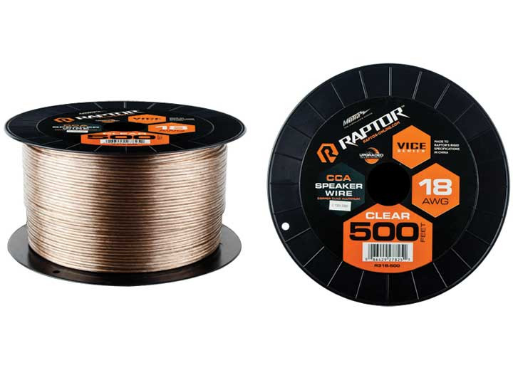 Metra - Speaker Wire 18ga Clear 500ft  Vice Series - RSW18-500
