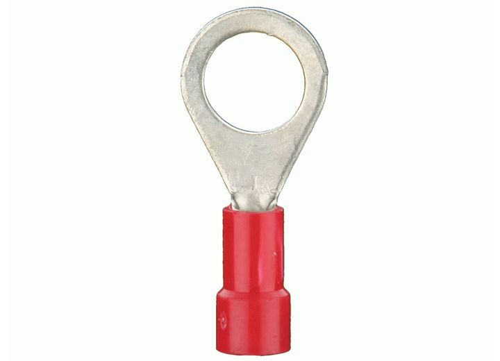 Metra - Red Vinyl Ring Terminal 2218 Gauge 3/8 Inch Package Of 100 - RVRT38