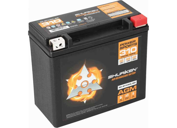 Metra - 310 Crank Amps 18amp Hours Agm Battery - SK-BTX20L-BS