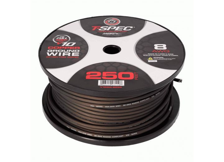 Metra - 8 Awg 250ft Matte Grey Ofc Power Wire  V10 Series - V10GW-8250