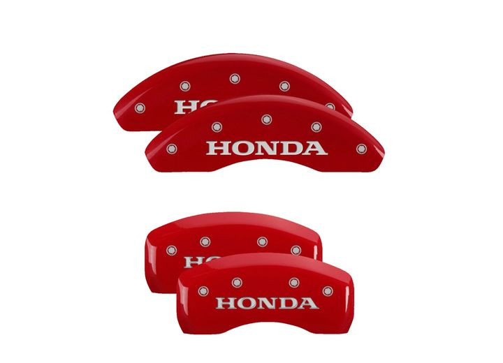 MGP Caliper Covers - 18c Accord Set Of 4 Caliper Covers/engraved Front And Rear Honda/red Powder Coa - 20224SHONRD