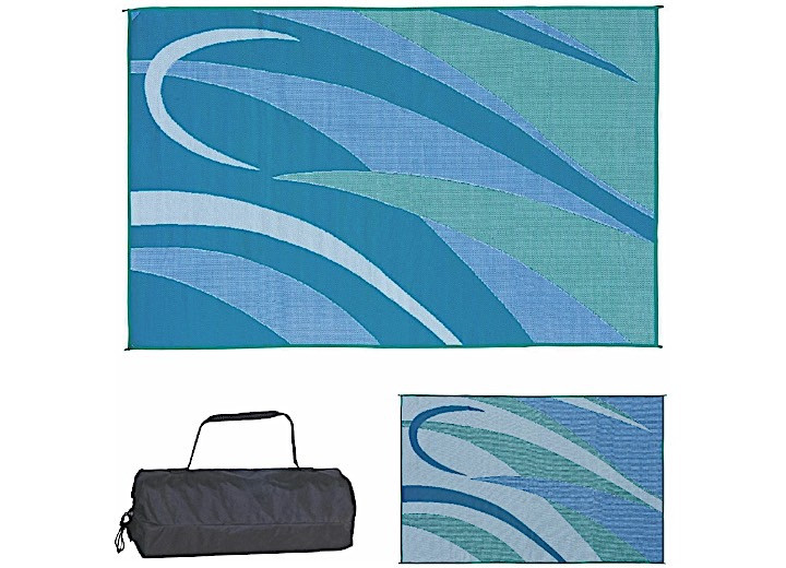 MG Innovative - Graphic Mat 8' X 12' Blue/green With Carry Bag. - GA3
