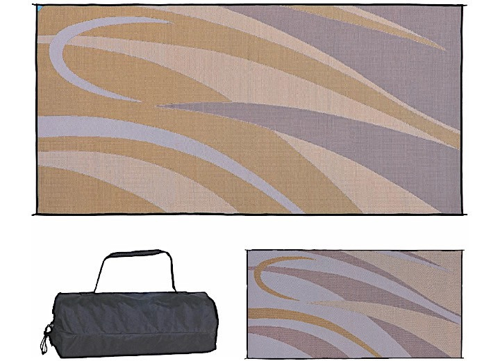 MG Innovative - Graphic Mat 8' X 16' Brown/gold With Carry Bag. - GB7