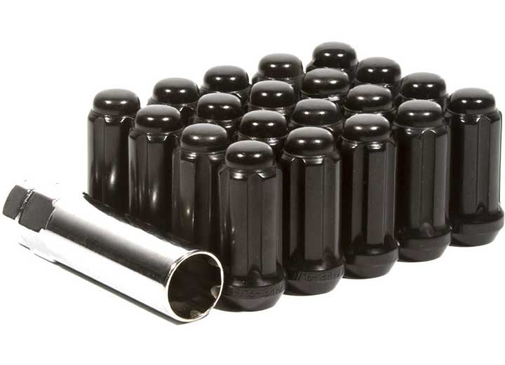 Method Race Wheels - Lug Nut Kit Extended Thread Spline M14x1.5 5 Black 20 Lugs - LK-W55014SEB