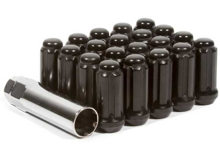 Method Race Wheels - Lug Nut Kit Extended Thread Spline M14x1.5 6 Lug Black 24 Nuts - LK-W5614SEB