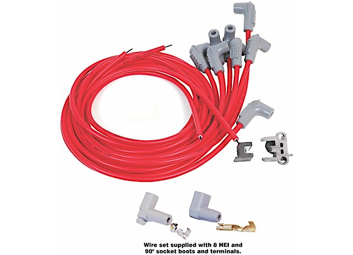 MSD Ignition - Super Conductor Spark Plug Wire Set 8 Cyl 90 Deg Plug Socket/hei Ca - 31239